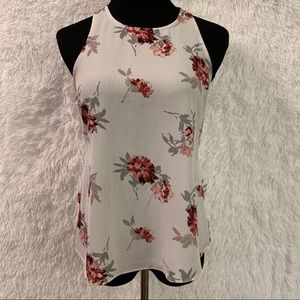 Lemon Tree Women’s White Floral Spring Tank Top